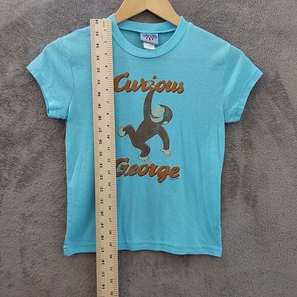 Vintage Teal Curious George Girls Tee – Size M - Picture 5 of 7